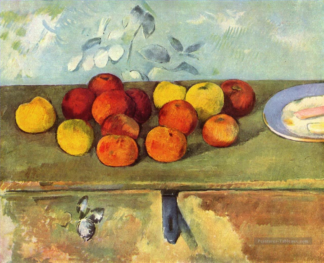 Pommes et biscuits Paul Cézanne Peintures à l'huile